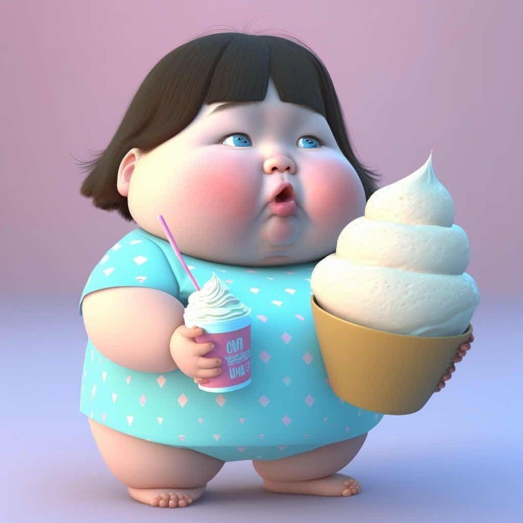 小妞儿有点胖