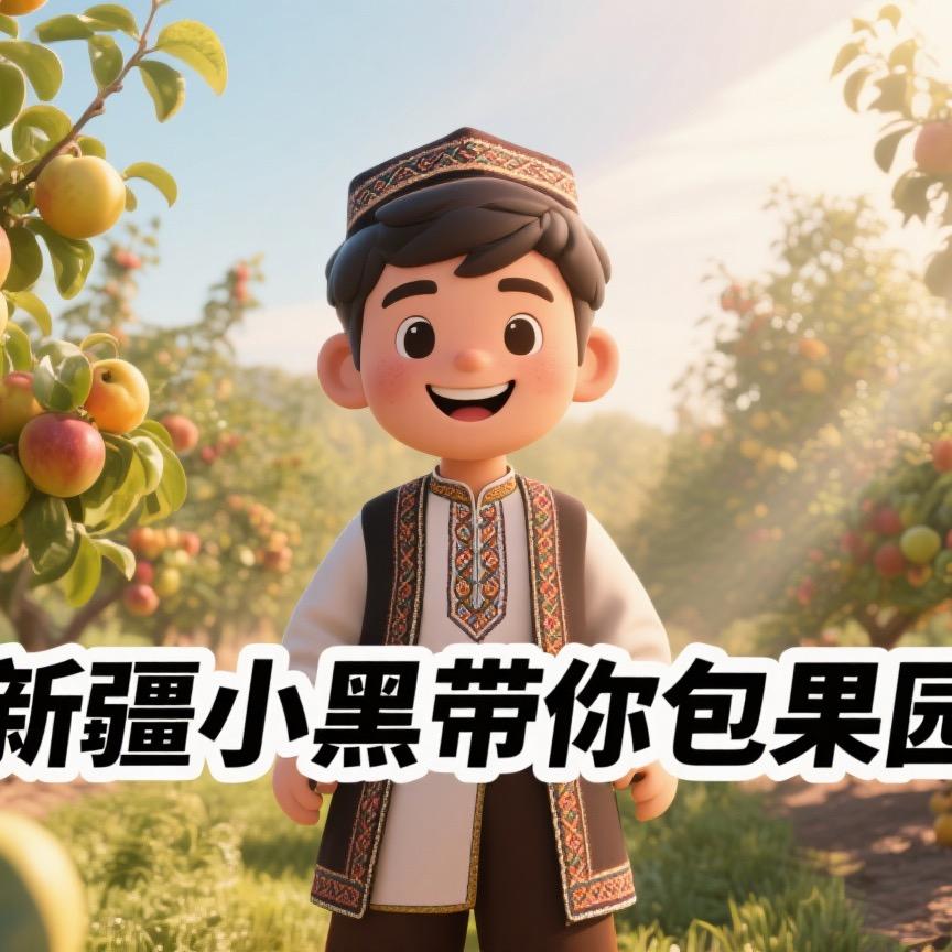 新疆小黑带你包果园