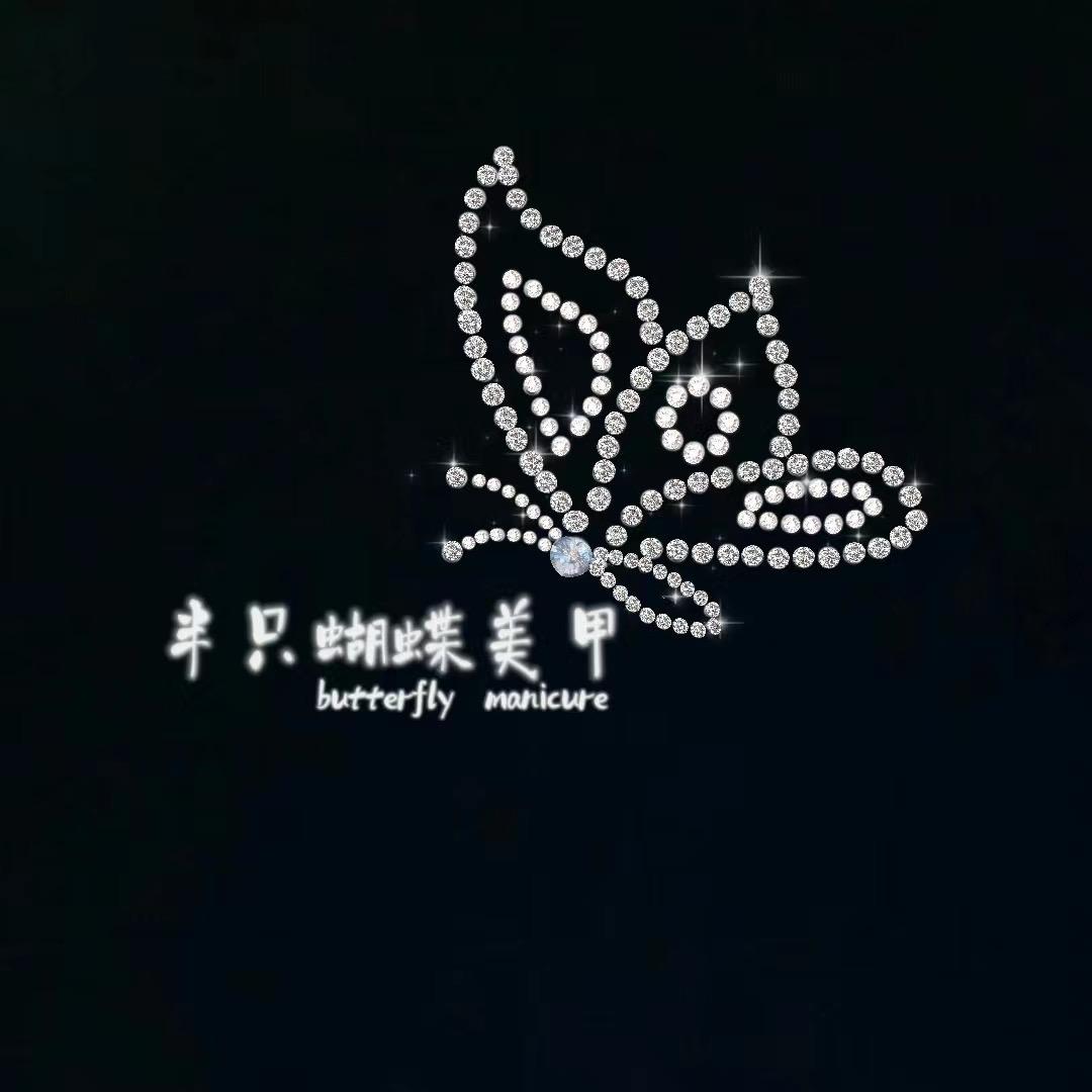 半只蝴蝶美甲饰品
