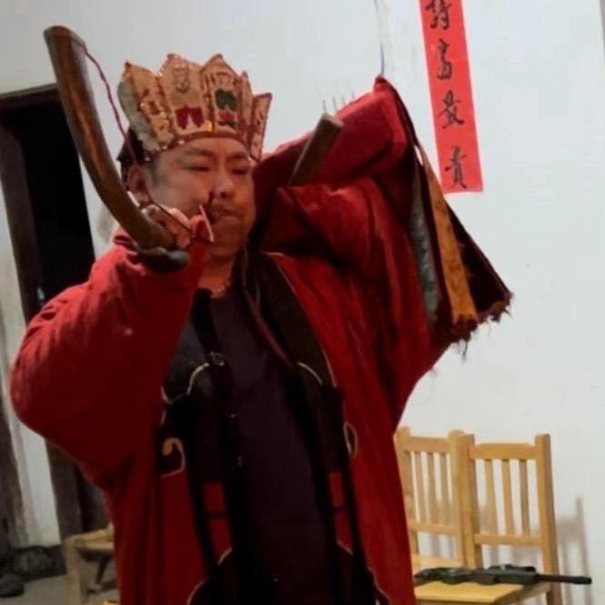 梅山傩戏传承人钱师傅