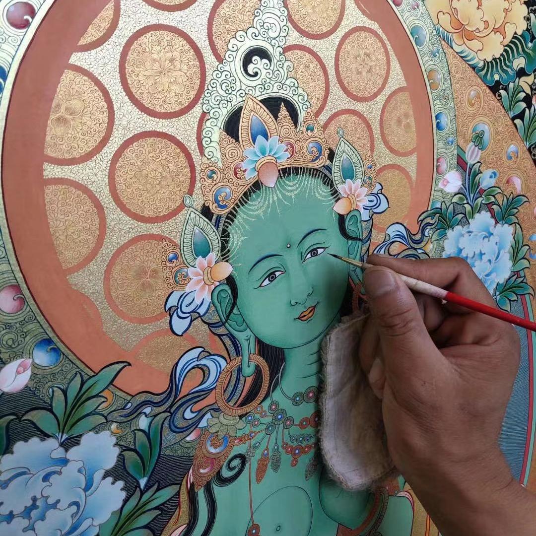 热贡唐卡画师
