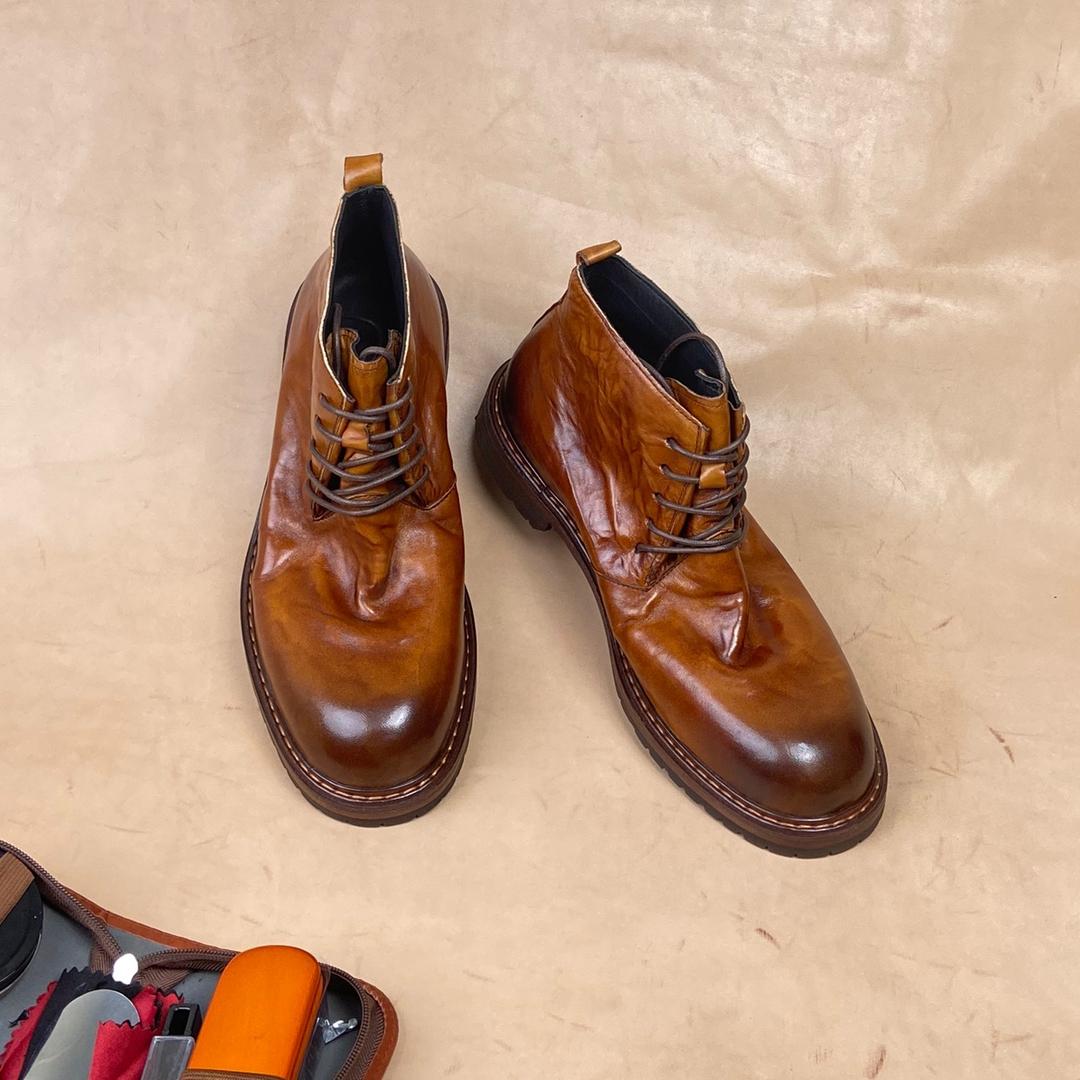 爵士复古手工男鞋