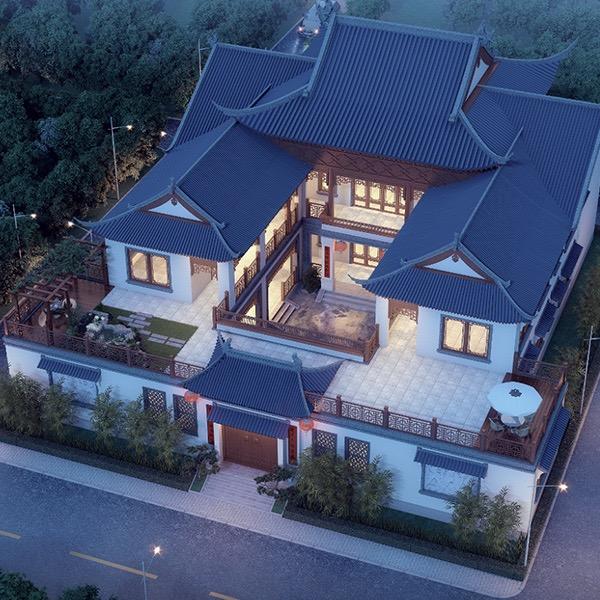 泽上红木中式大宅