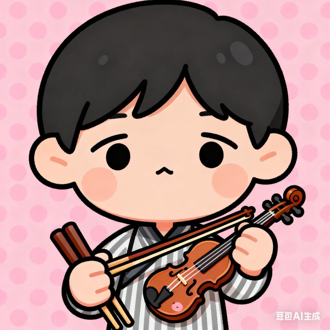 左手握琴右手握筷