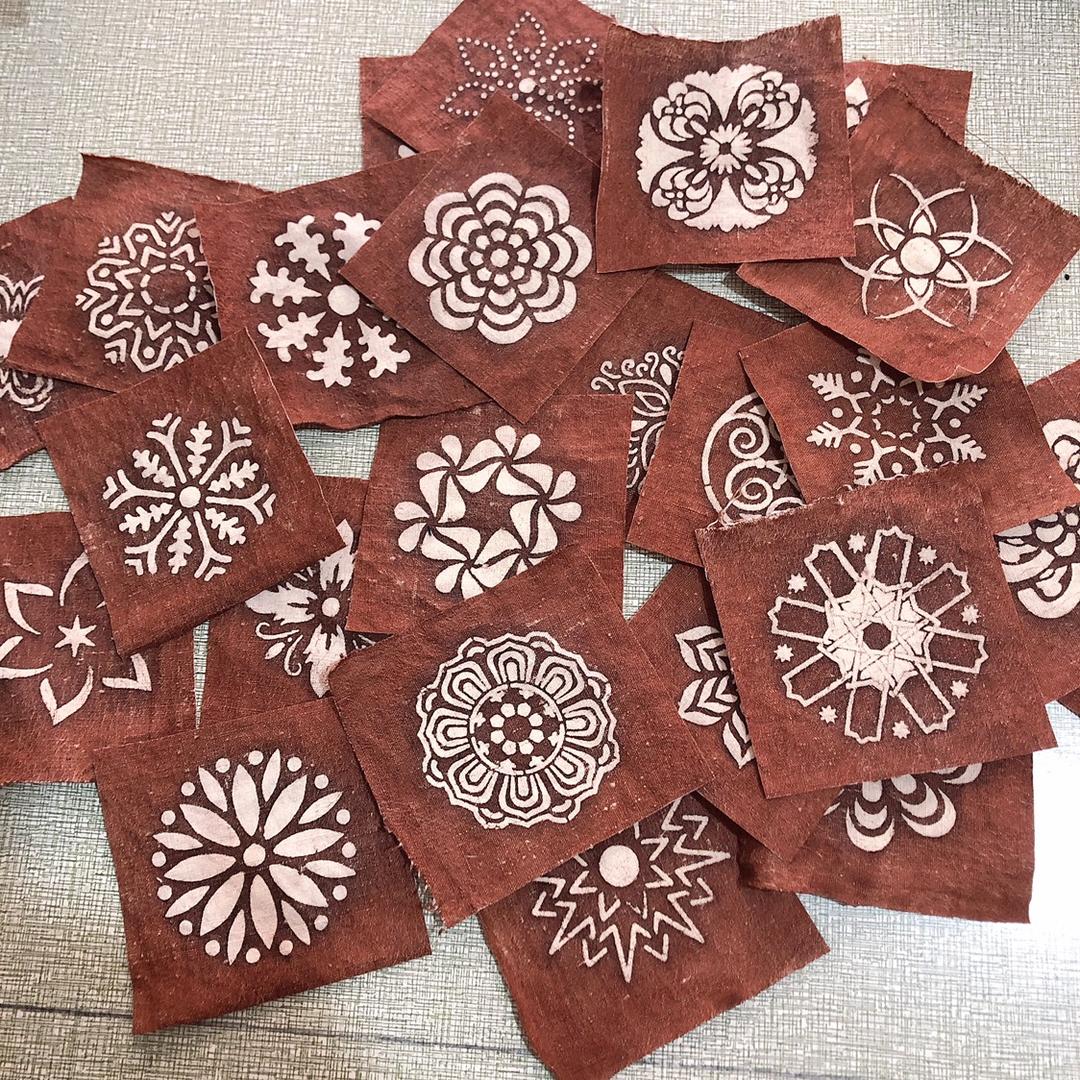 手作拼布（柿染蓝染）