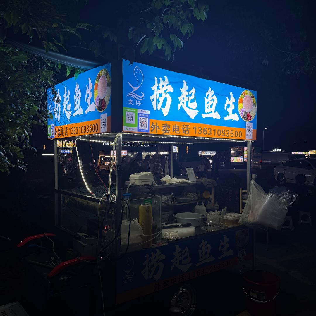 外卖地摊文仔捞起鱼生