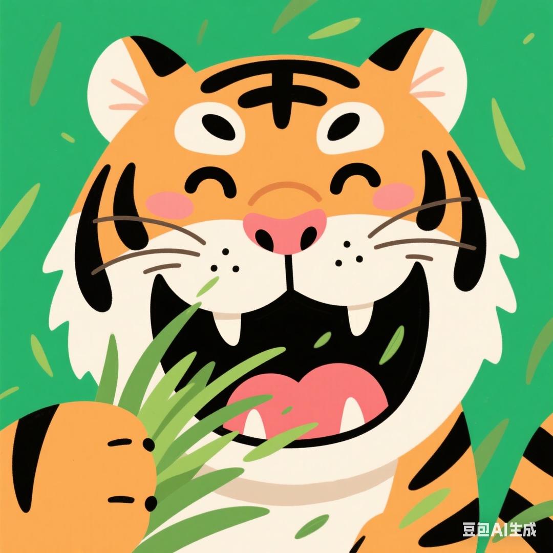 猛虎吃草
