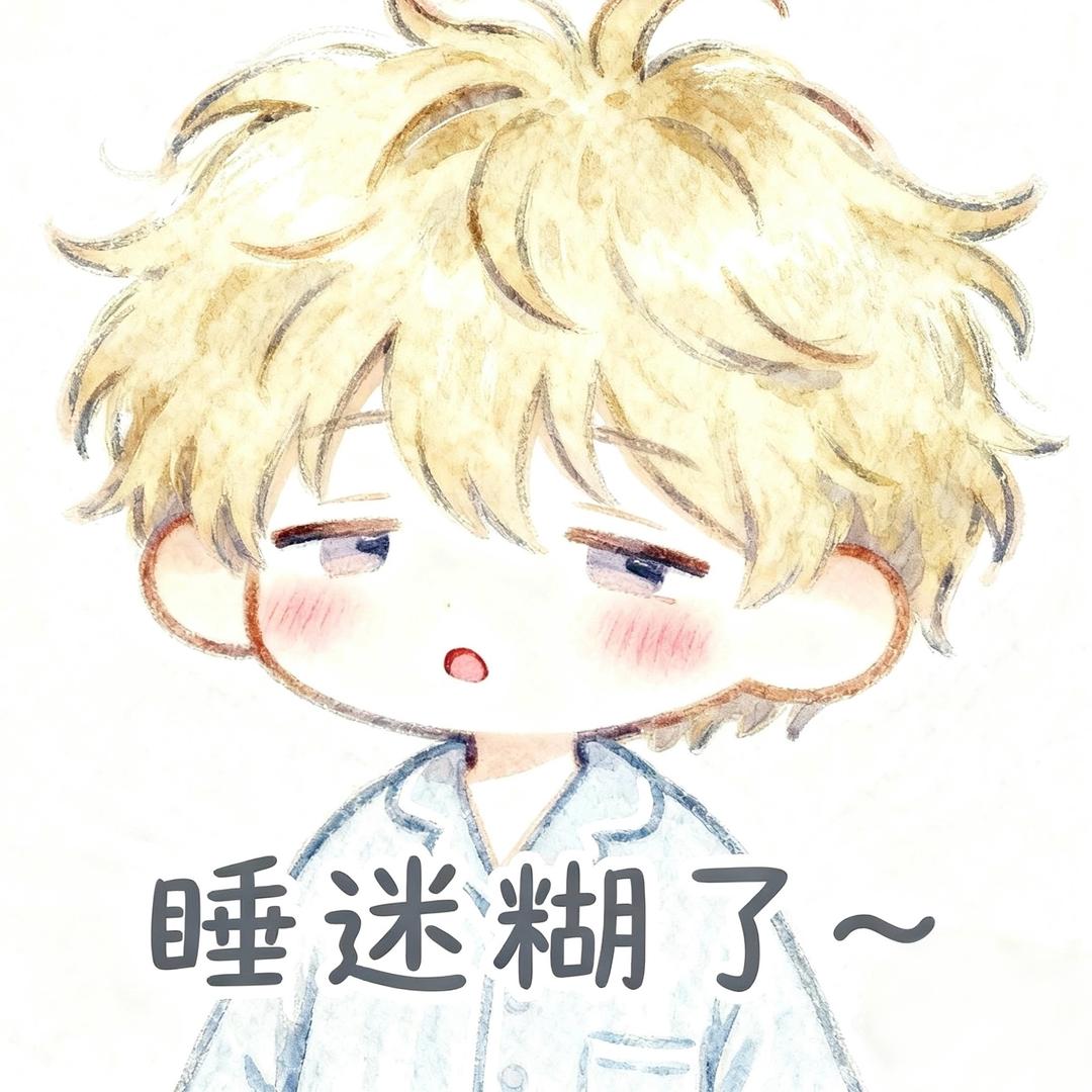 睡迷糊了～