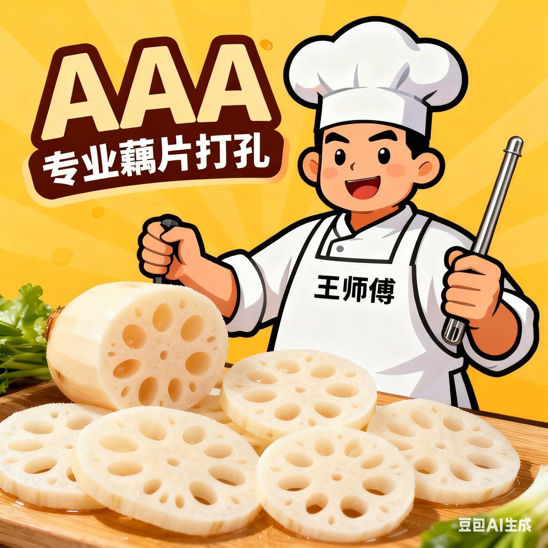 AAA专业藕片打孔王师傅