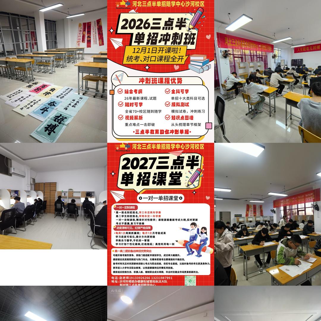 河北三点半单招陪学中心沙河校区