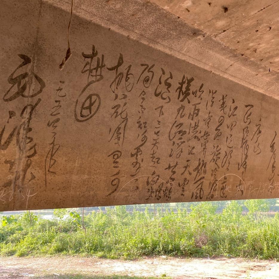 桥洞书法（郑华臣）