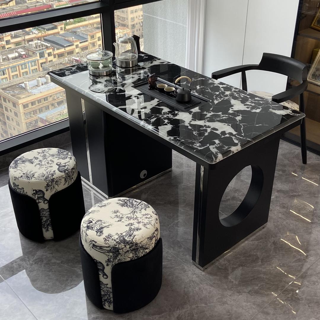 雅灿家具轻奢岩板茶台