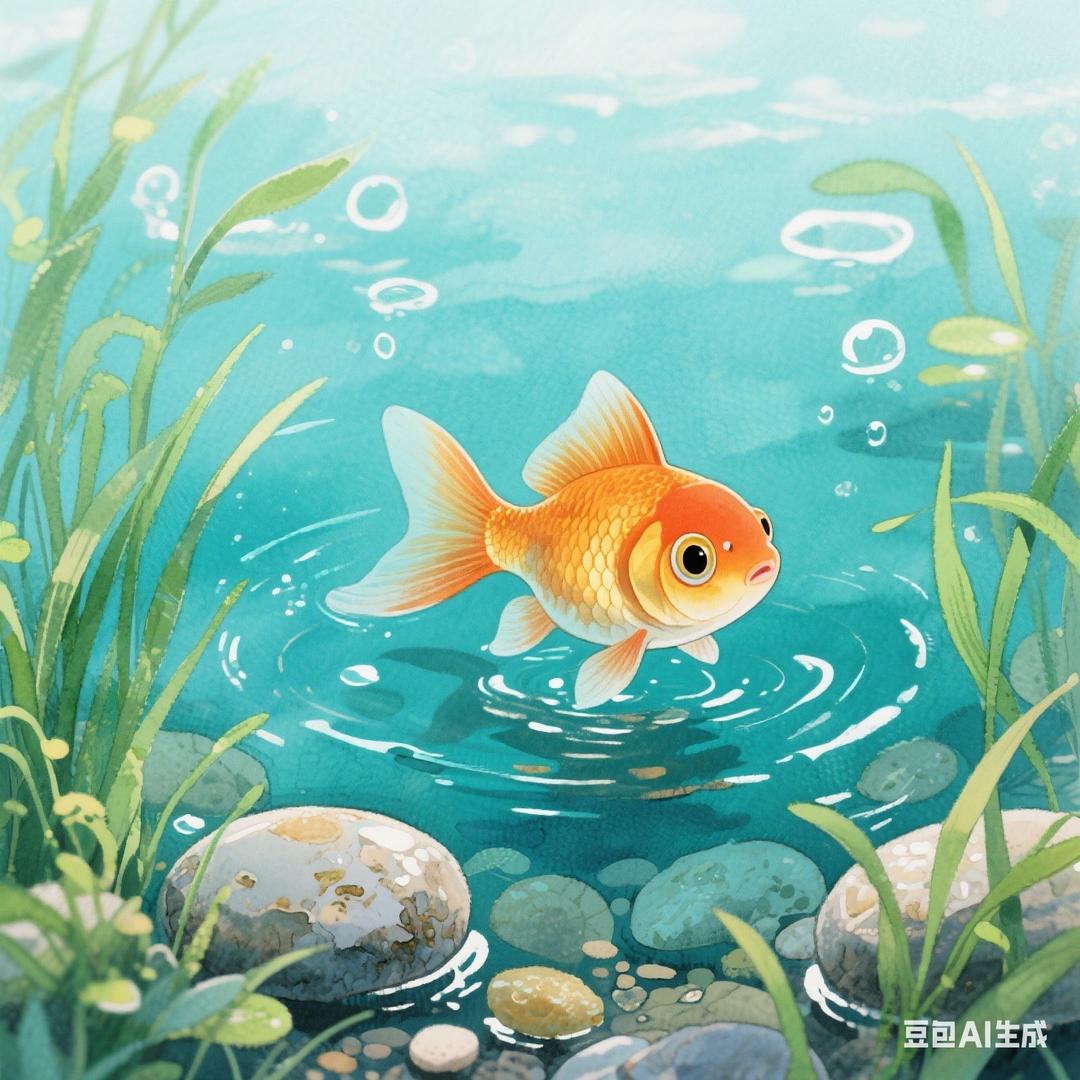 小金鱼吐泡泡