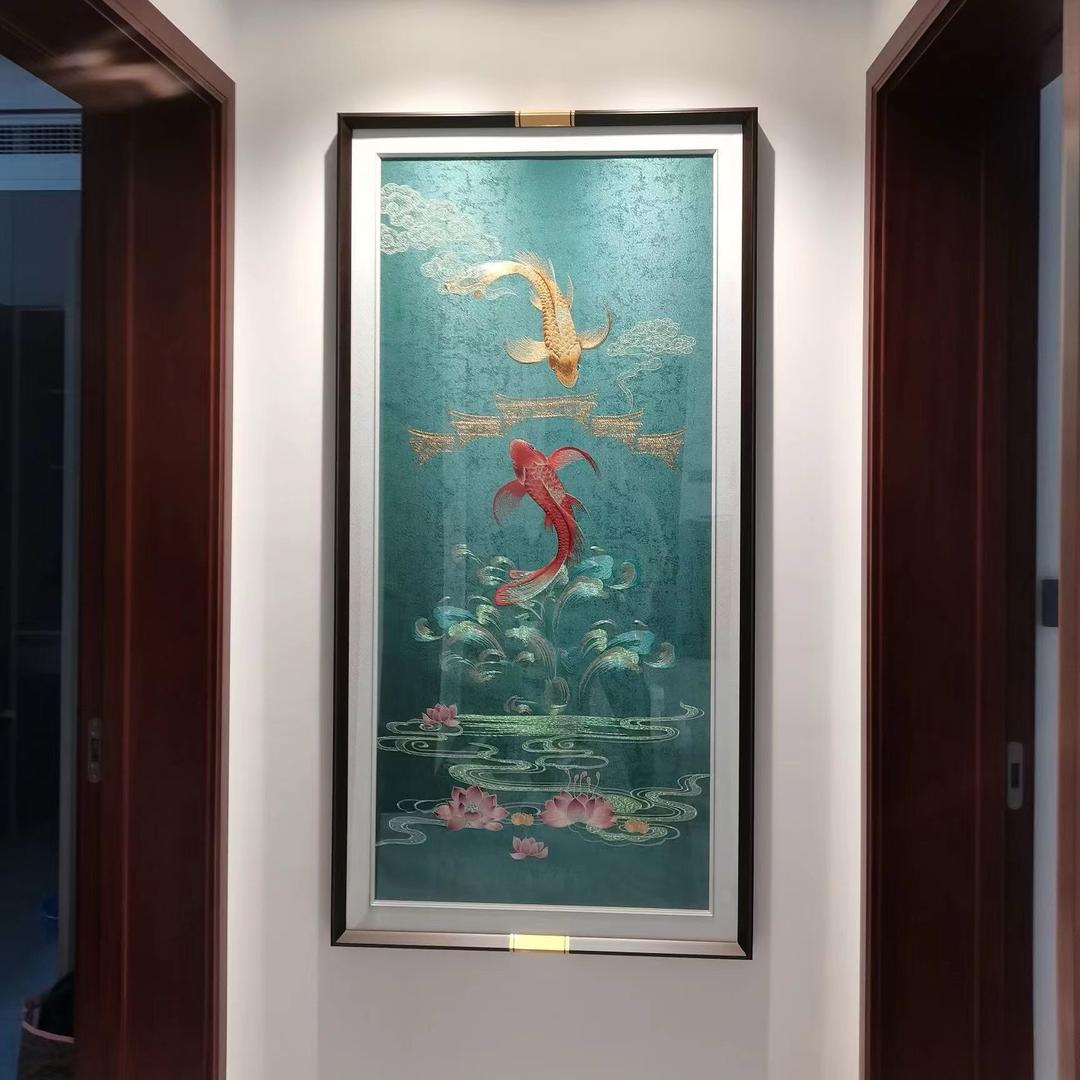 江南春铜雕高端绣品画馆