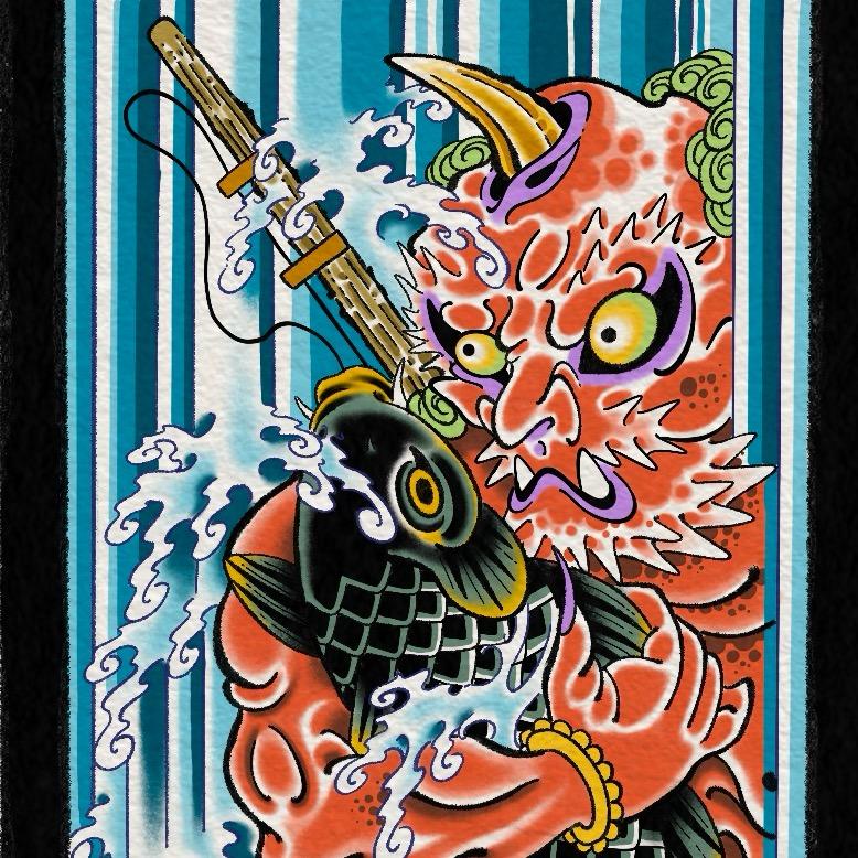 宁波纹身师彫鸿·（模特私）