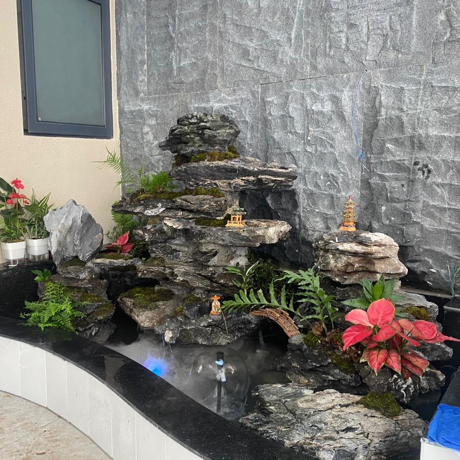 雨墨假山园林景观