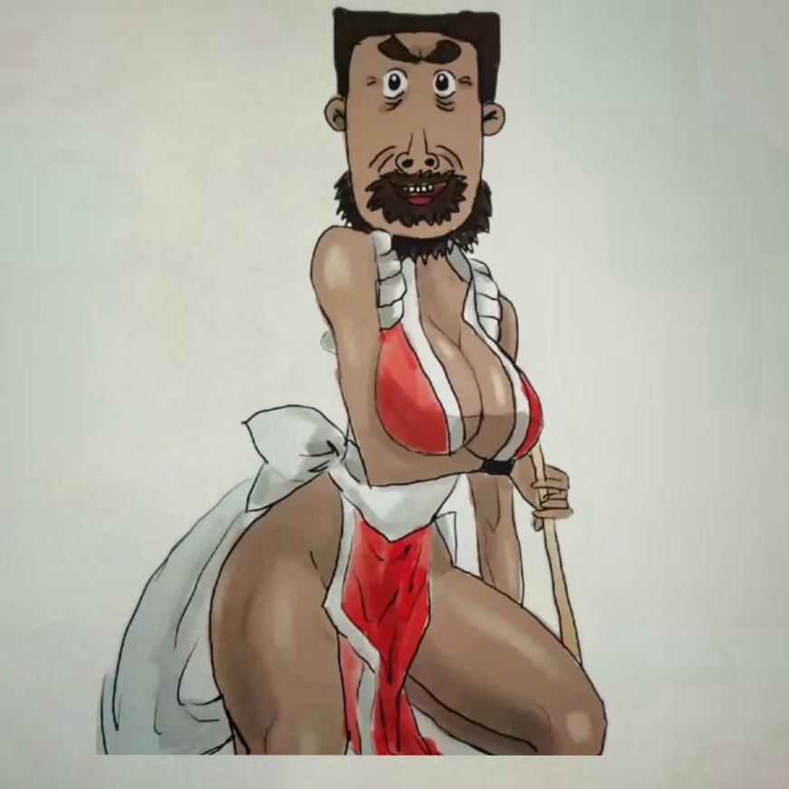 牛爷爷cos女仆勾引隔壁人妻壮壮妈