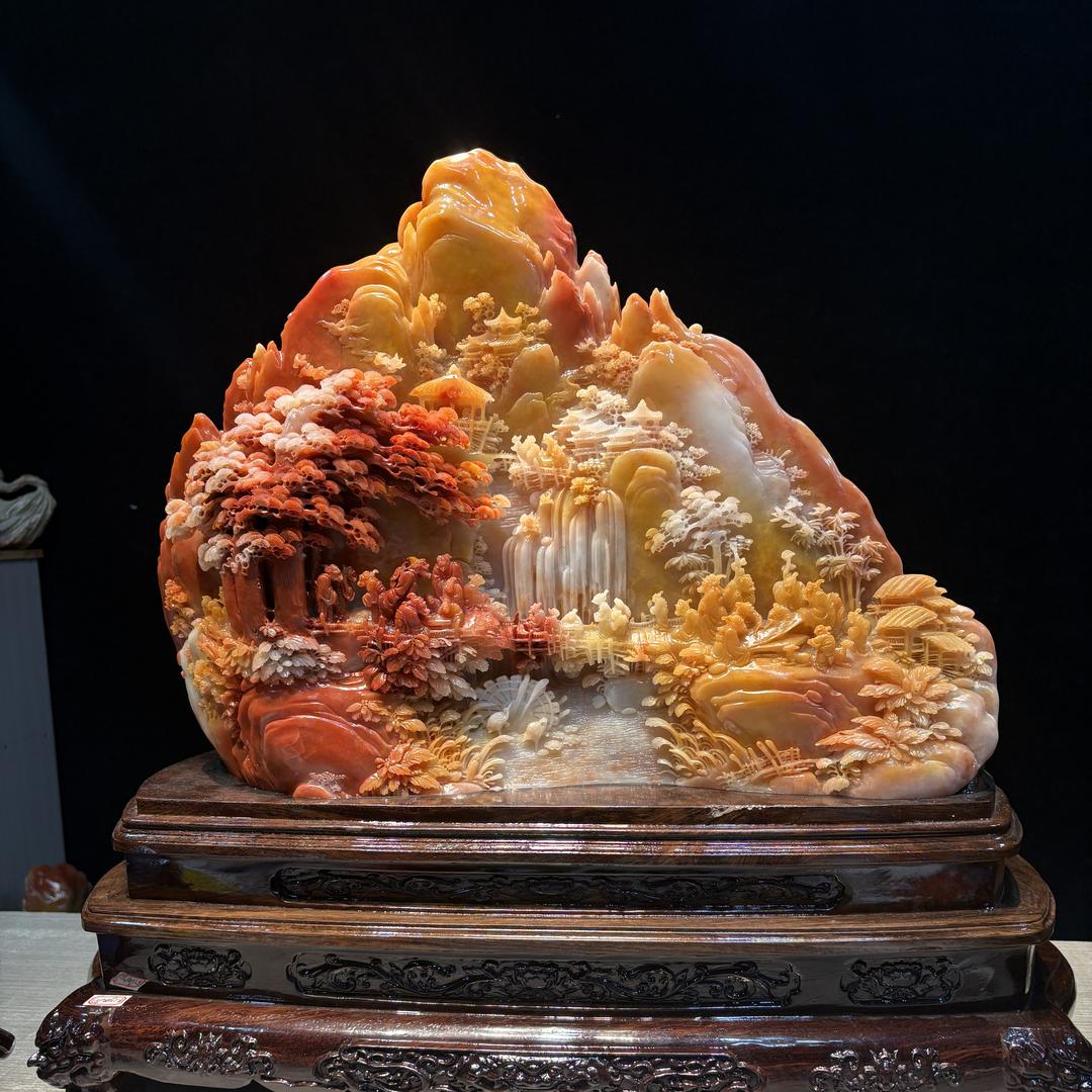 艺品寿山石精品摆件