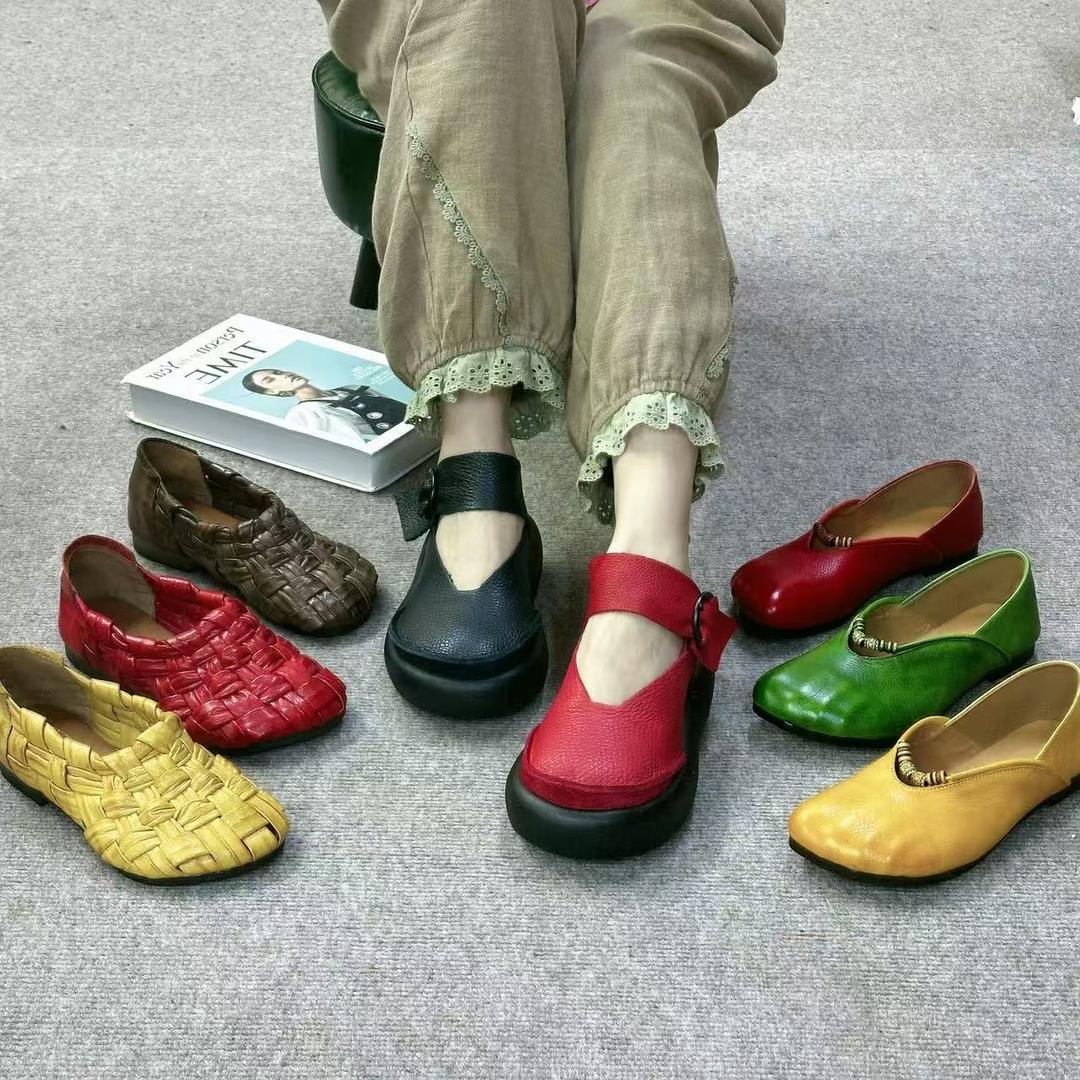 木兮手工复古女鞋