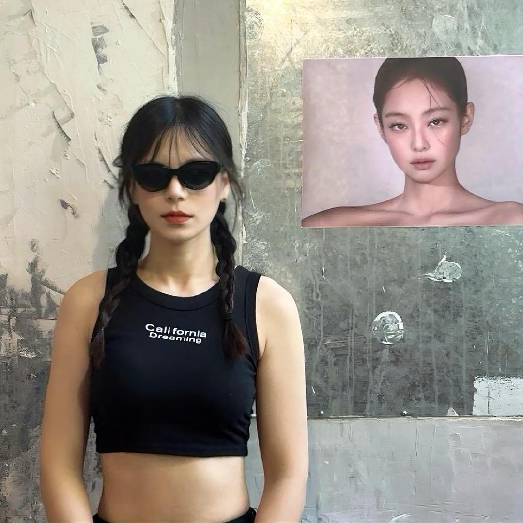 按快门的女子
