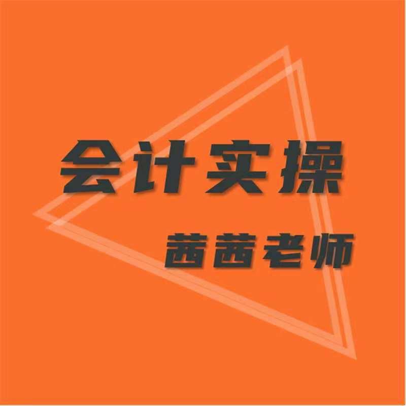 会计实操茜茜老师