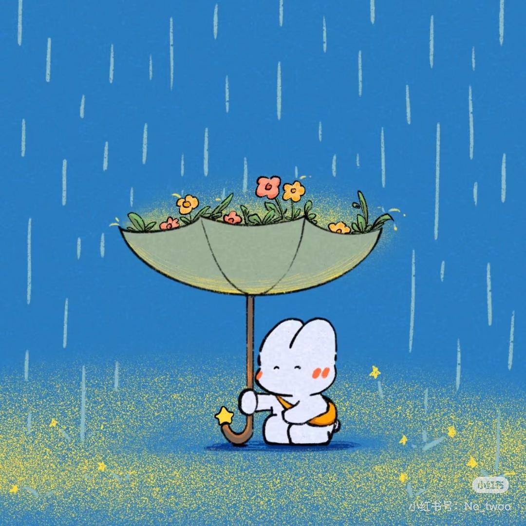 .ᐟ.ᐟᯅ躲雨小兔