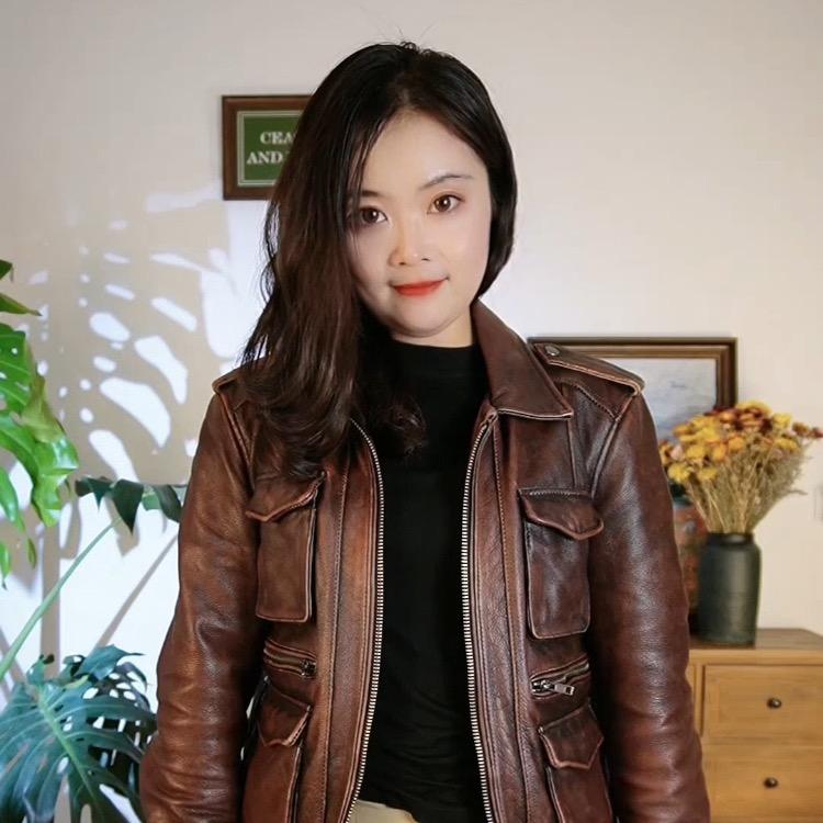 柏明复古皮衣