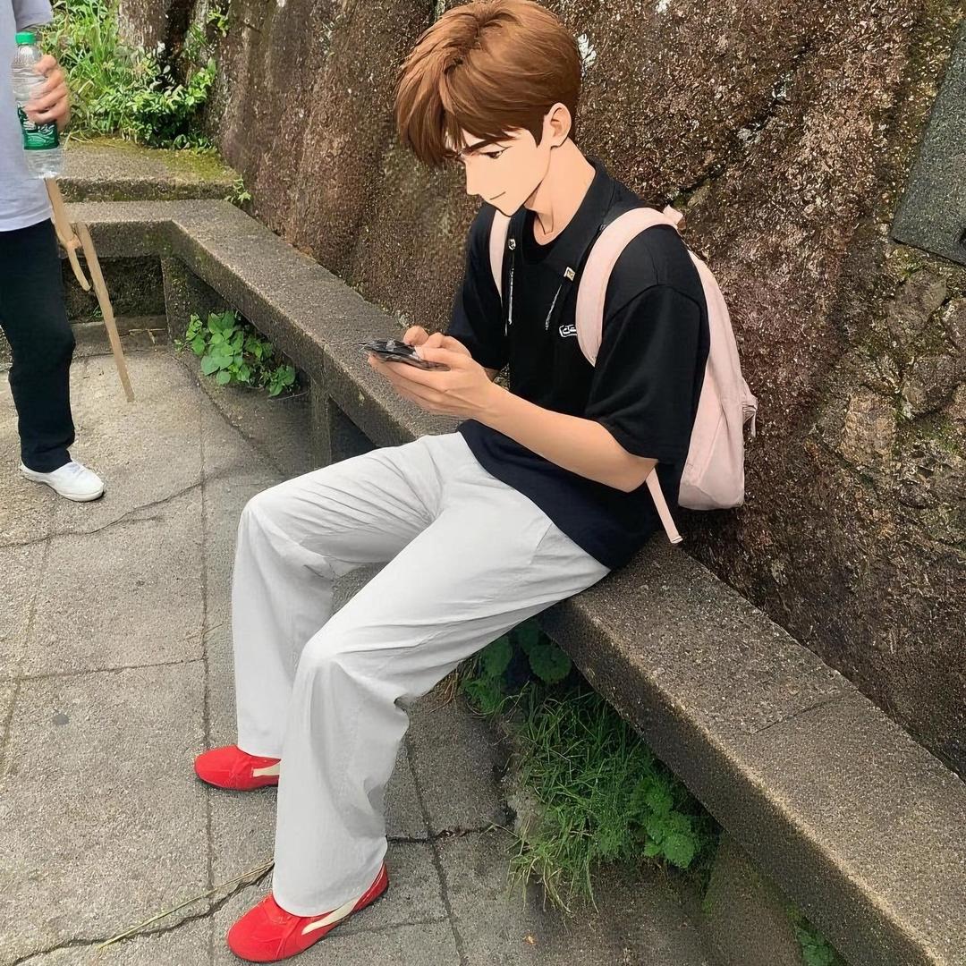 眯着眼