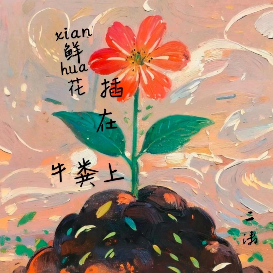 鲜花和牛粪