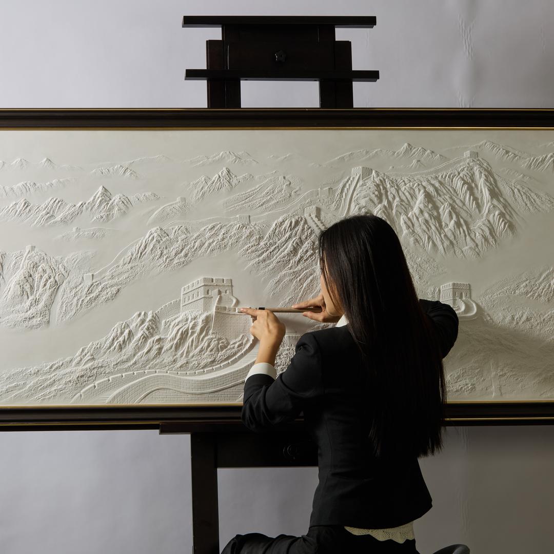 鲁班立体浮雕挂画