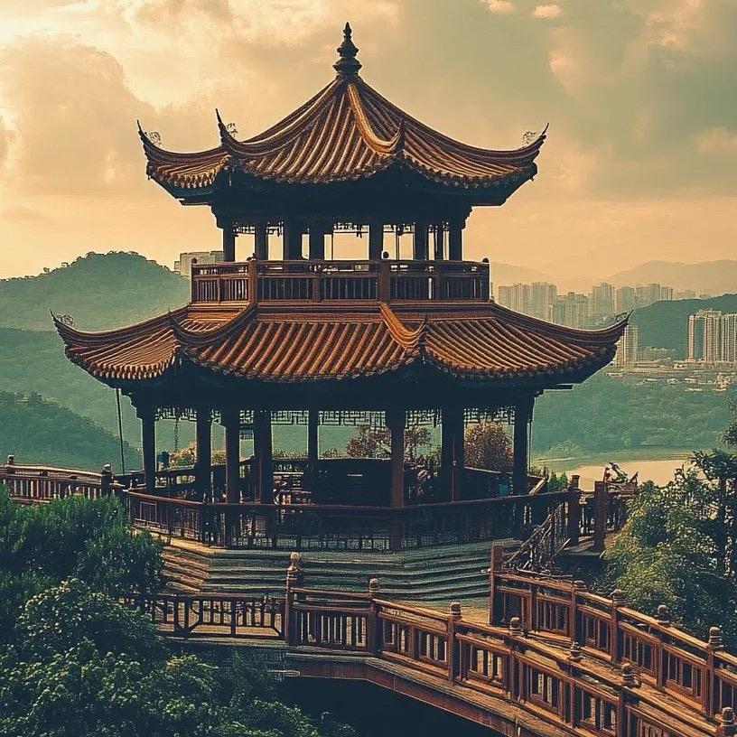 江西梵乐古建凉亭（付）