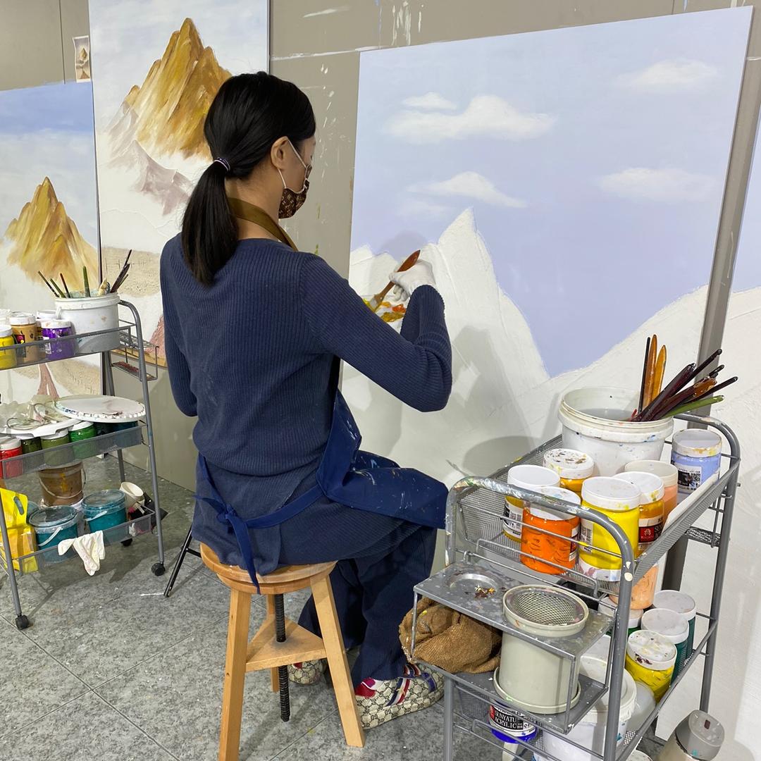 美森装饰画-手绘厚肌理