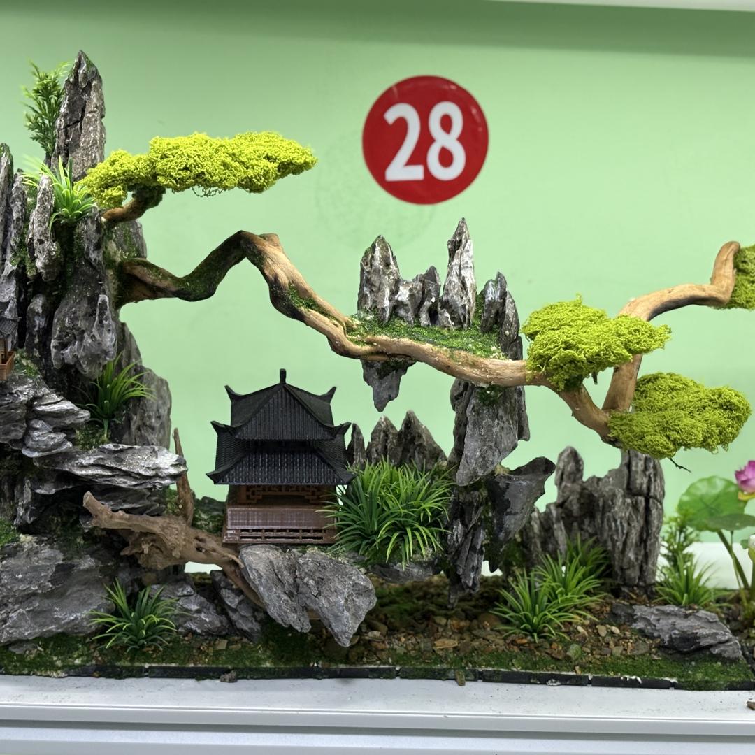 石圣青龙石鱼缸造景