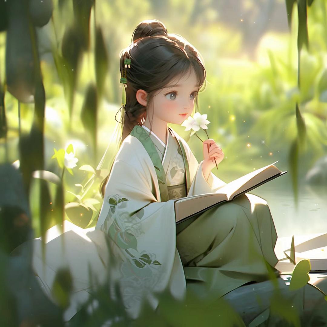 向晚读书