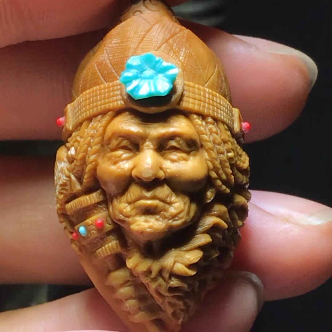 六阳～橄榄核雕刻