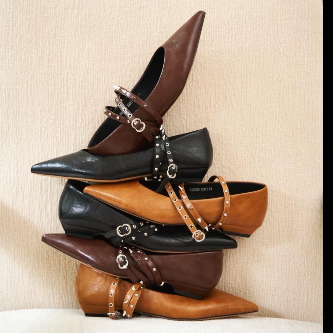 阿川 真皮手工女鞋