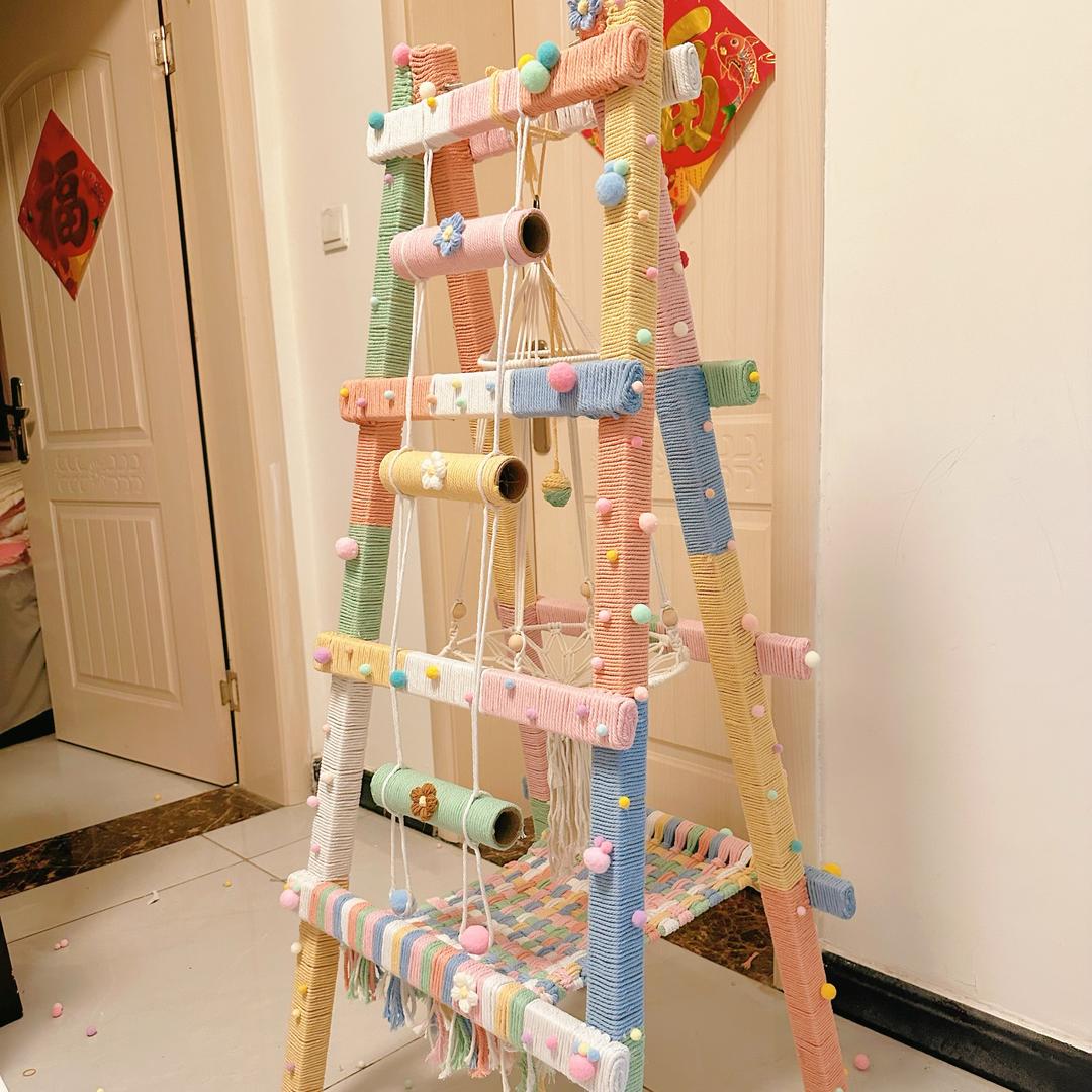 顺顺DIY自制猫爬架