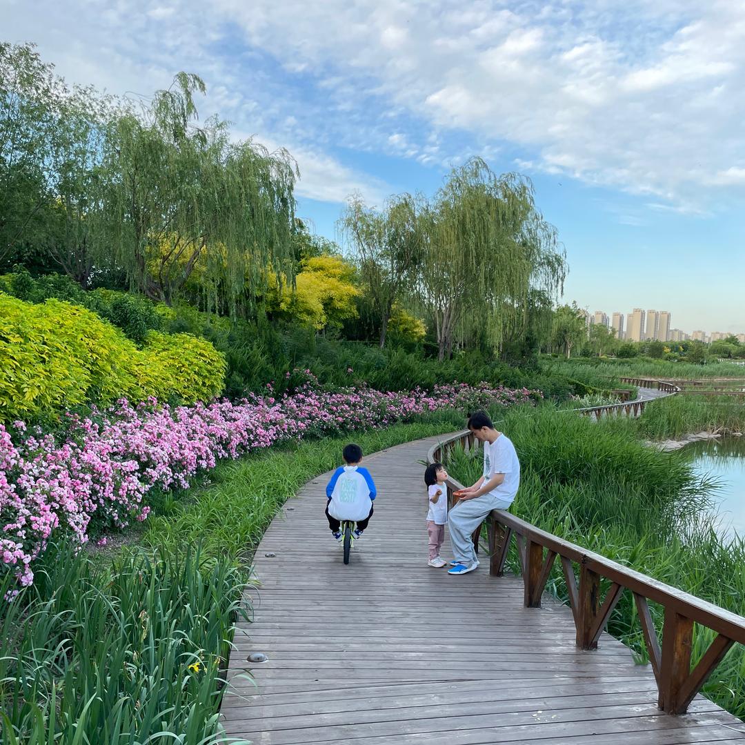 牵着两只蜗牛去散步