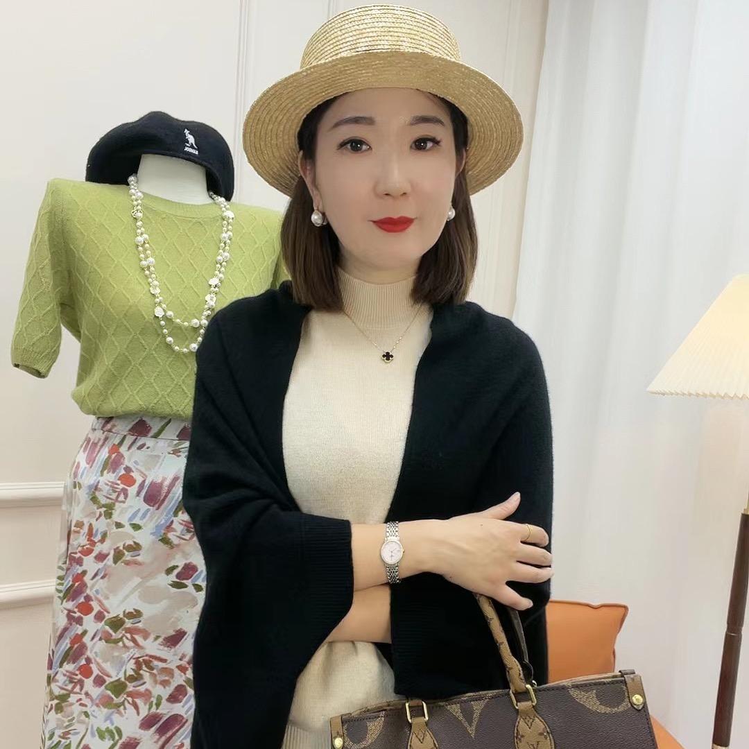 名媛贵妇真丝羊绒