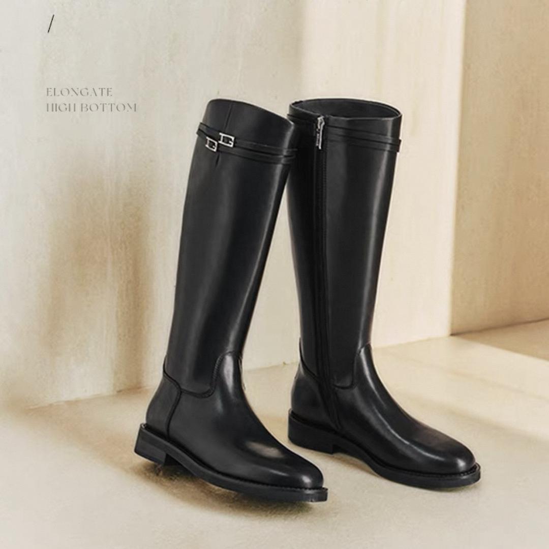 温州号滨头层牛皮皮靴