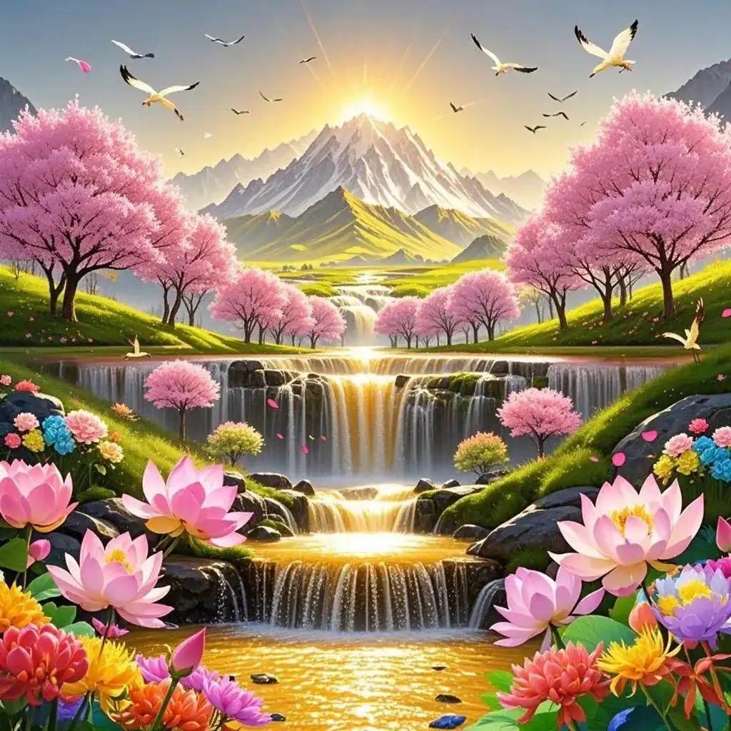 透过云层的彩虹