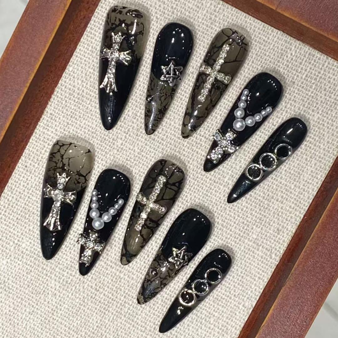 圆圈圈纯手工穿戴甲