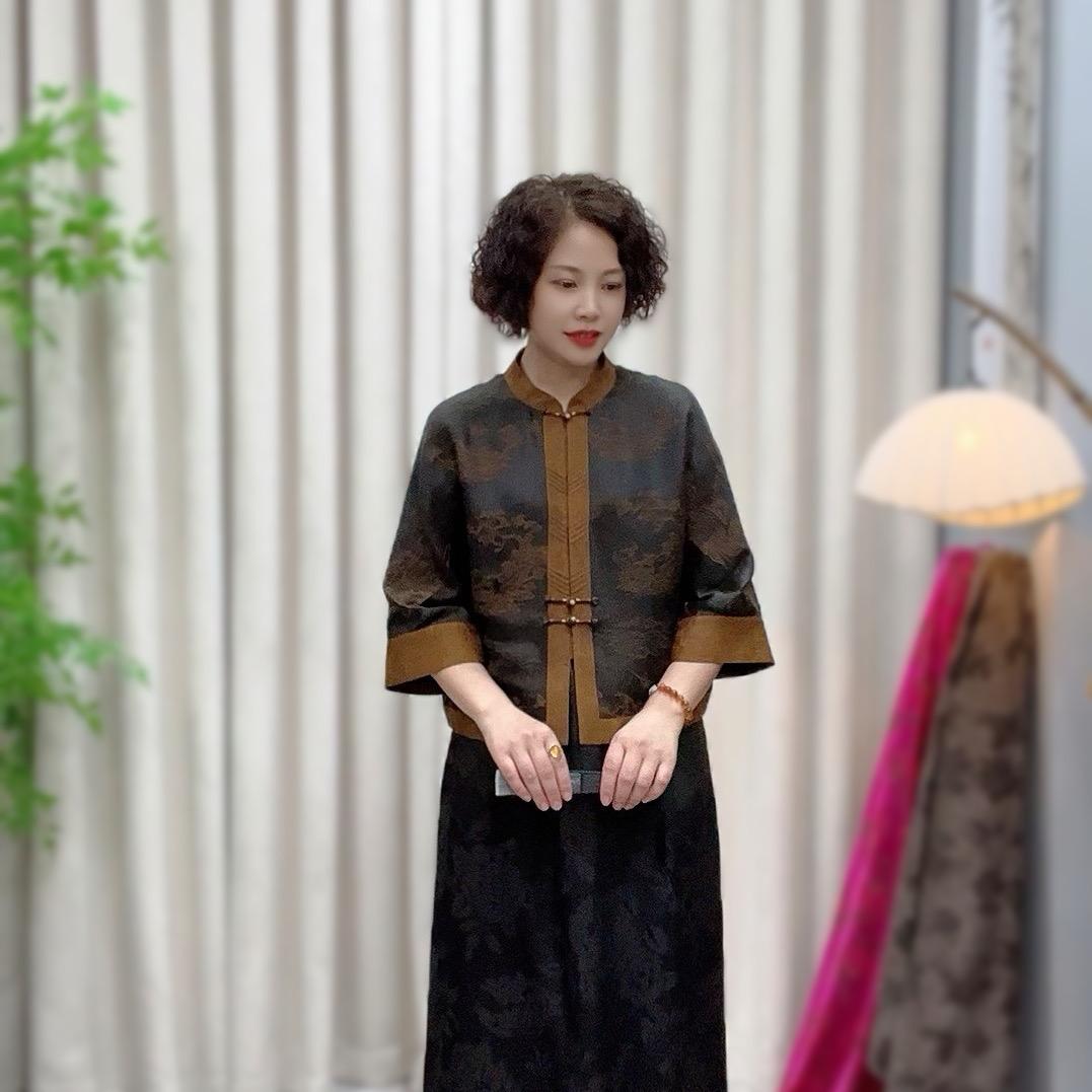 老杨蚕朵儿真丝香云纱
