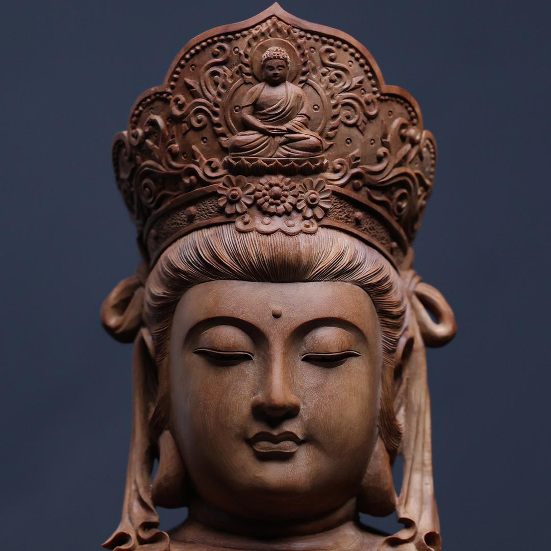 非遗传承人（蔡文建 ）木雕佛像工艺品