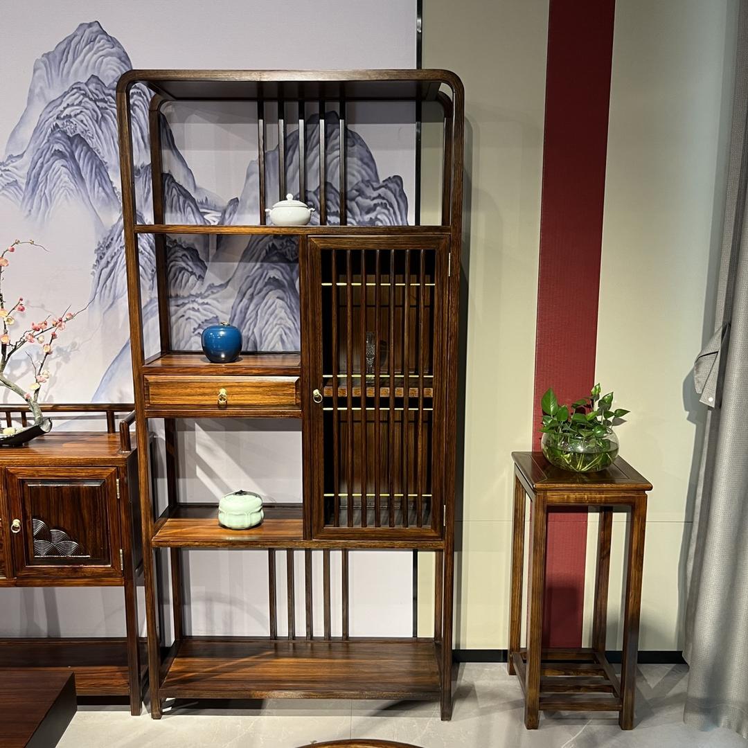蓝昕茶台博古架源头工厂