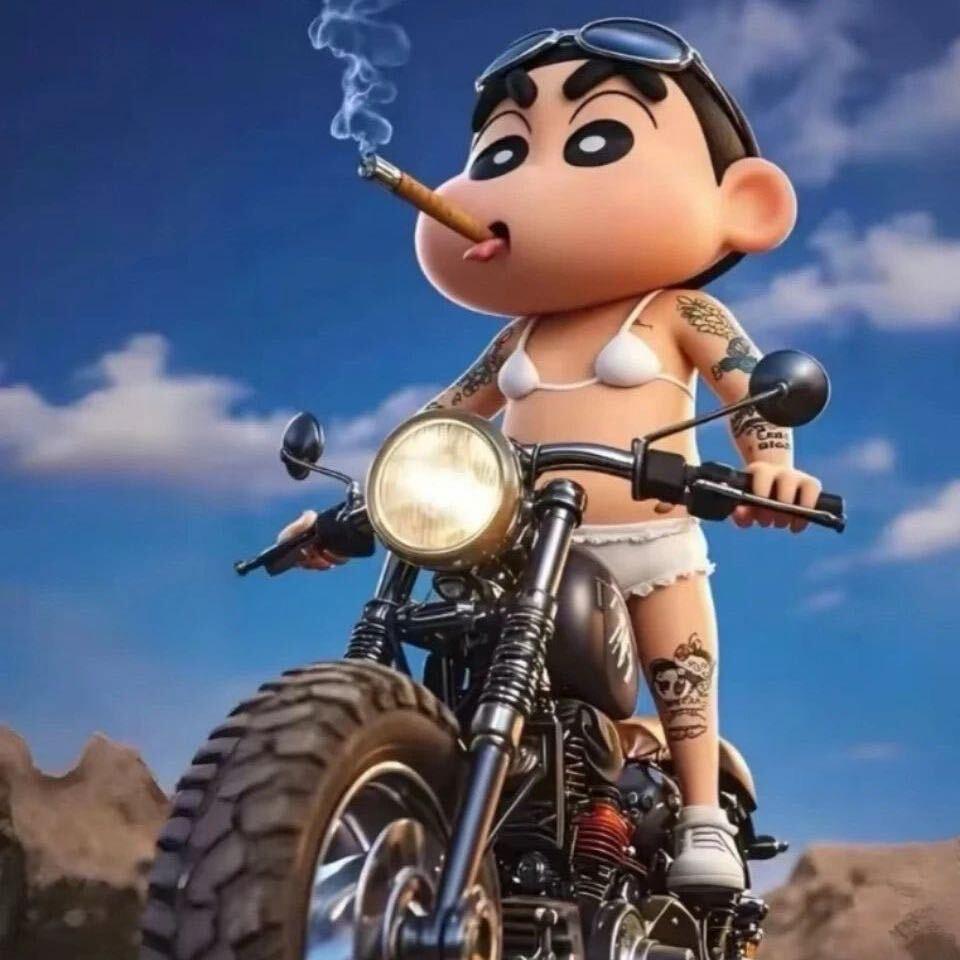 小老表骑摩托🏍️