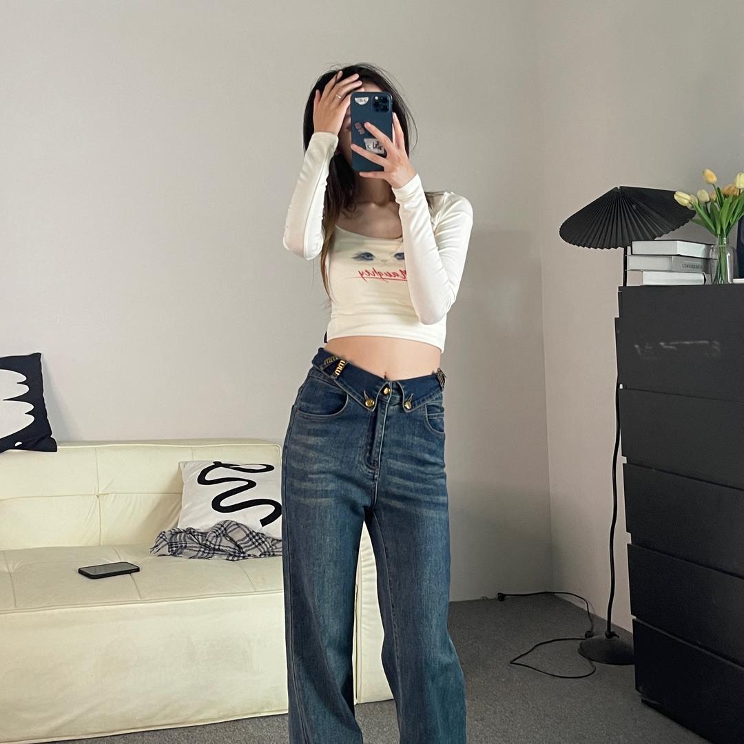 喵喵牛仔裤高品质