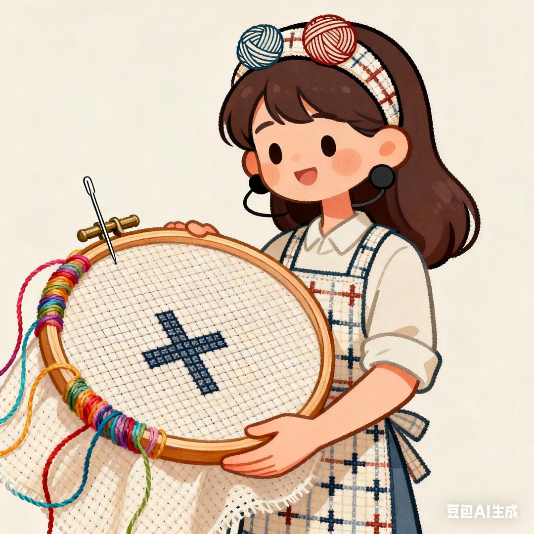 不敢说话的小胡（十字绣）