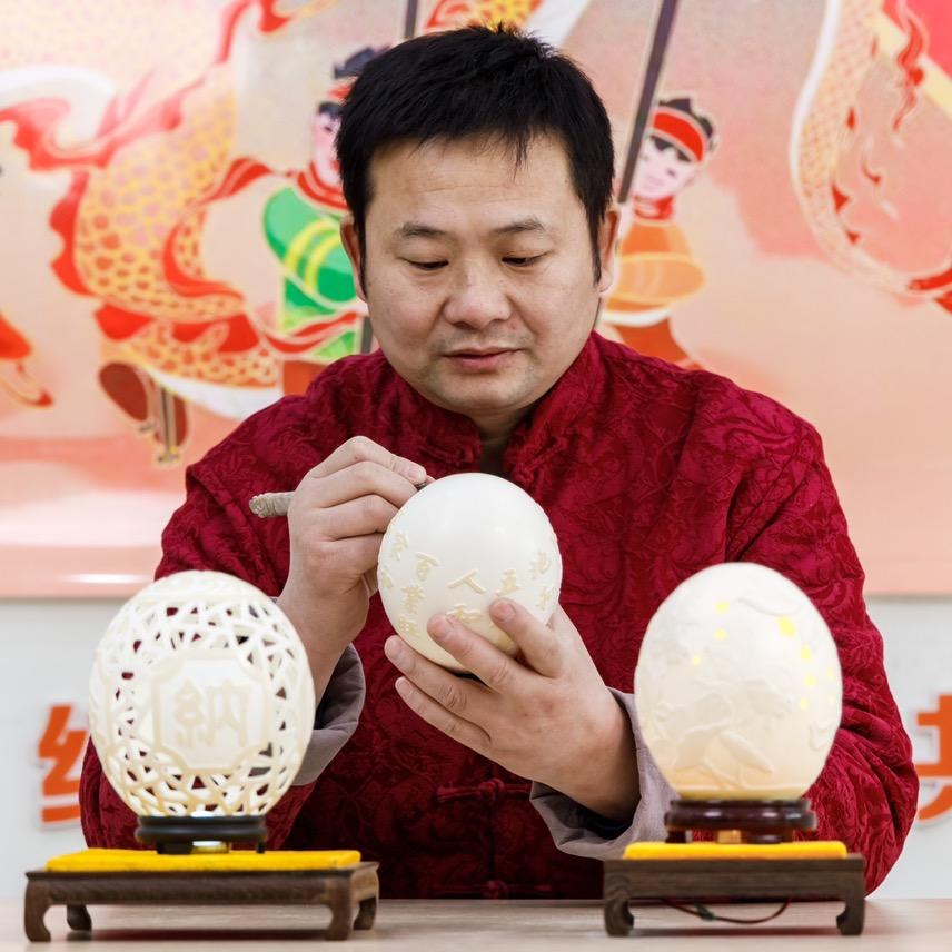蛋壳雕刻