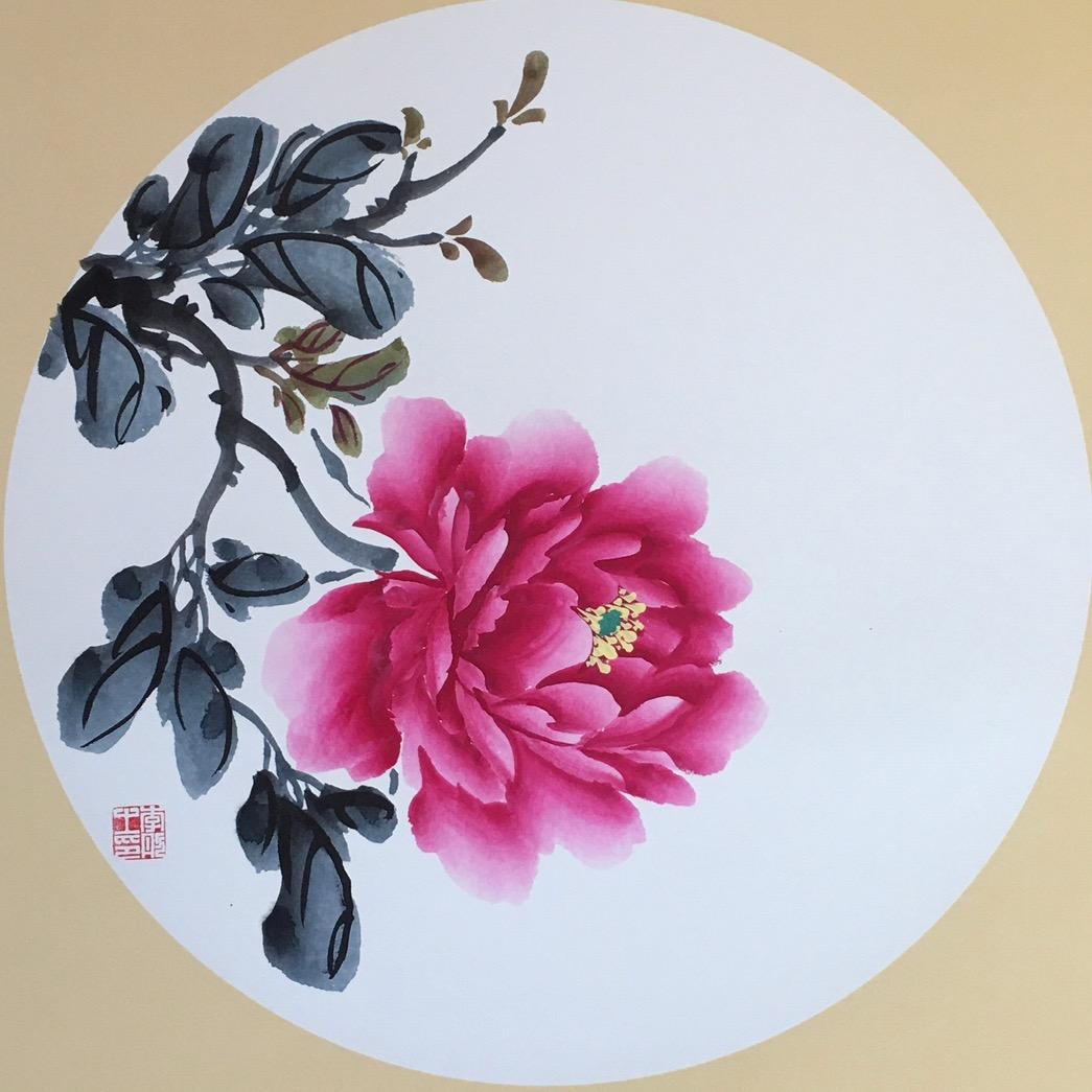 李彤国画牡丹